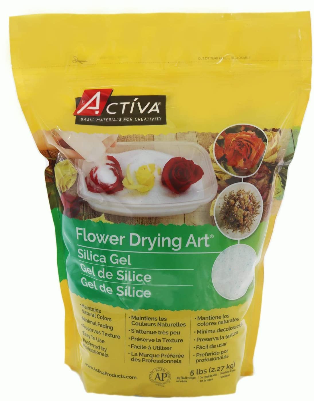 ACTIVA Silica Gel for Flower Drying 5 Pound - Puduo Resin U.S. Support Team