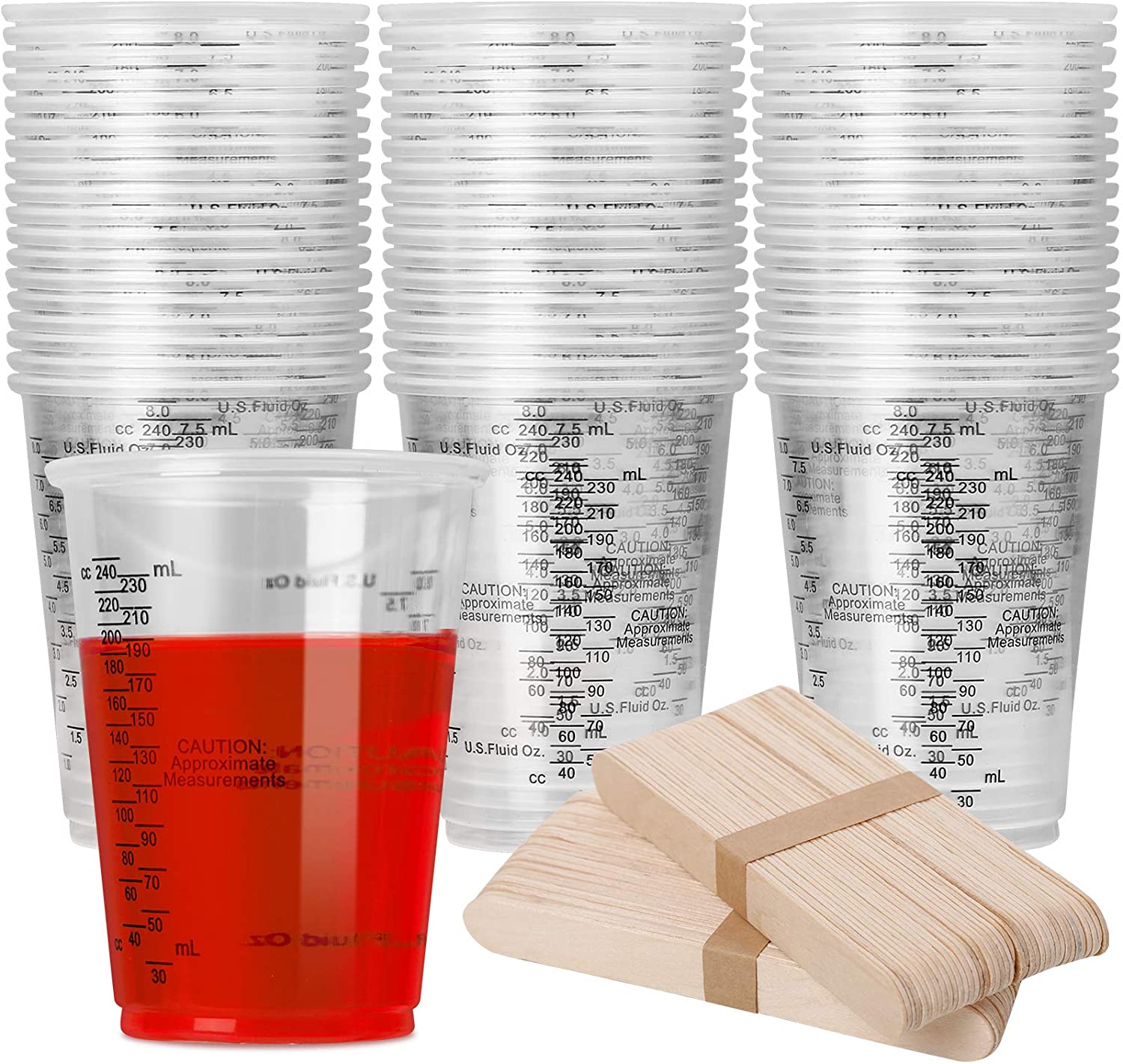 Disposable Epoxy Resin Mixing Cups with Measurements (20-Pack) Mixing Cups  fo