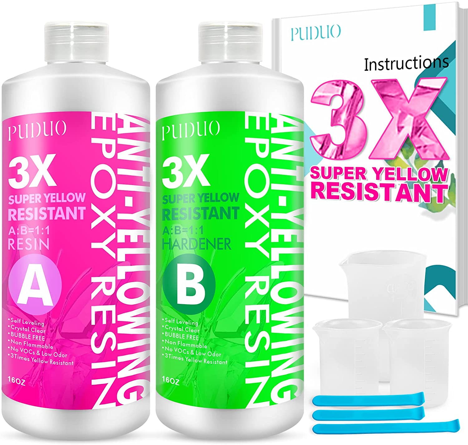 Puduo Resin Kit 32 oz (Not for Wholesale)