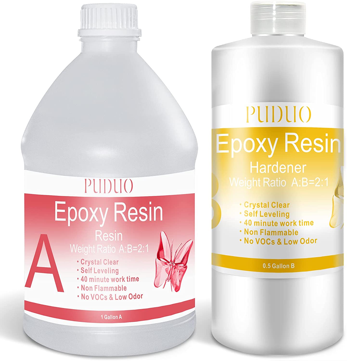 Crystal Clear Epoxy Resin Kit - UV Resistant - 0.5 Gallon - Multi-Purpose